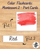 Reading Activity: Montessori 2-part cards (COLORS)