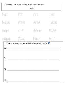 Reading Street Activity Spelling and High Frequency Word Activity Unit ...