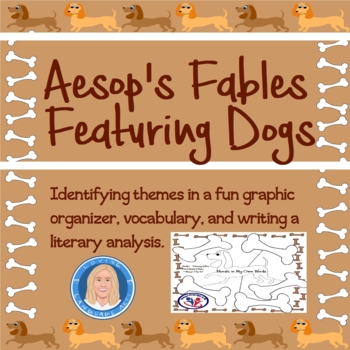 Preview of Aesop's Fables Featuring Dogs - Fun Reading & Theme Analysis - FREE Read & Write