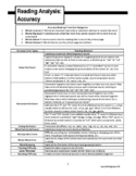 Reading Analysis Cheat Sheet; Reading Goals