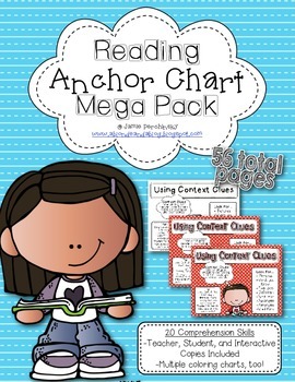 Preview of Reading Anchor Chart Mega Pack