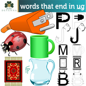 reading and writing words that end in ug clipart and worksheets tpt