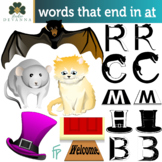 Reading And Writing Words That End In At Clipart And Worksheets