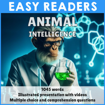 Preview of Reading comprehension - Animal intelligence - PowerPoint & Worksheet