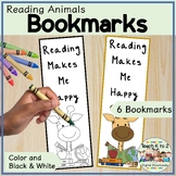 Reading Animals Bookmarks Grades K-2/Reading Incentives/Re