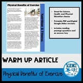 Reading Article: Physical Benefits of Exercise (Google Sli