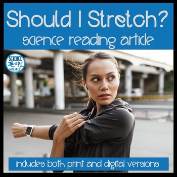 Preview of Science Article: Should I Stretch- Warm Up, Sub Plan (PDF & Digital)