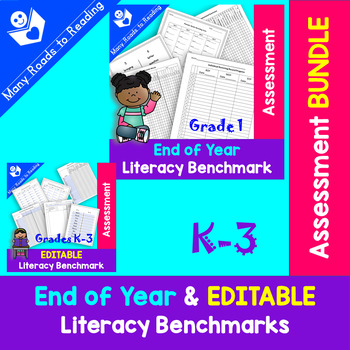Preview of Reading Assessment End of Year EOY & EDITABLE Benchmark