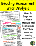 Reading Assessment Error Analysis