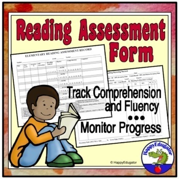 Preview of Reading Assessment Form and Progress Monitoring with Running Record