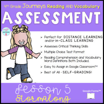 Preview of Reading Assessment Packet STORMALONG (Lesson 5) 4th Grade Journeys