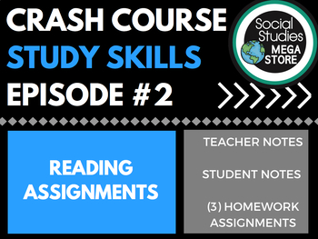 reading assignments crash course study skills #2