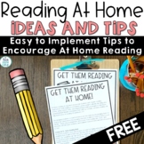 Reading At Home Tips | Parent Teacher Conference Hand Out