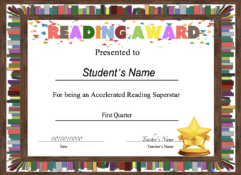 Preview of Reading Award - 2