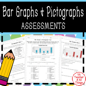 Preview of Reading Bar Graphs and Pictographs Assessments SOL 3.15