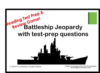 Preview of Reading Battleship Test Prep Review Game (6th grade CCSS/Georgia Milestones)