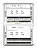 Reading Beginning Blends S-, -L, and -R Exit Tickets