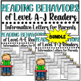 Reading Behaviors of levels A-J Readers BUNDLE