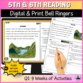 Reading Bell Ringers for Middle School ELA/ESL for 5th and