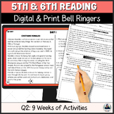 Reading Bell Ringers for Middle School ELA/ESL for 5th and