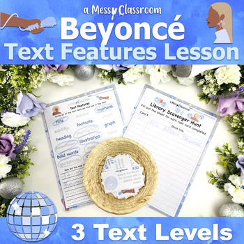 Preview of Reading Beyoncé Biography Nonfiction Reading Unit Text Features RI.2.5 2nd Grade