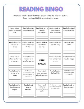 Reading Bingo by SPEDucatingMiddleSchool | TPT