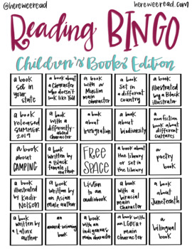 Preview of Reading Bingo: Children's Edition