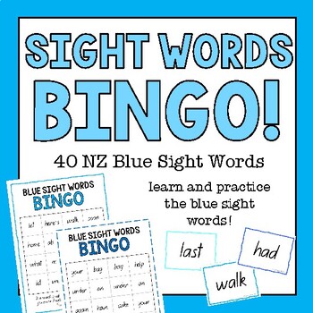 Reading Bingo! - Sight Words Practice Game - Blue word list by A Kiwi ...