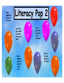 Preview of Reading Bloom's Taxonomy Questions (Literacy Pops)