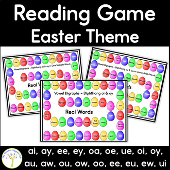 Preview of Reading Board Game | Single and Multisyllabic Vowel Combinations for Easter