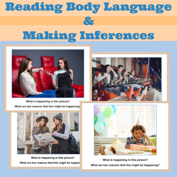 Preview of Reading Body Language & Making Inferences - PDF / Google Slides / PowerPoint