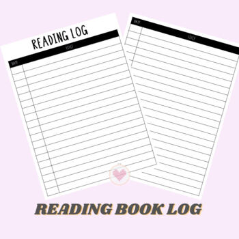Preview of Reading/Book Log | Printable Download | 8.5x11 | Portrait |