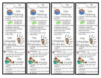 Preview of Reading Bookmark & Checklist - MSV