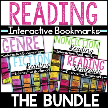 Preview of Reading Bookmarks Bundle: Strategies, Fiction Bookmarks, Nonfiction, & Genres
