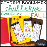 Reading Bookmarks | FALL Reading Challenges | Reading Logs