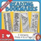 Reading Bookmarks to Color - Free!