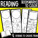 Printable Bookmarks to color- reading bookmarks