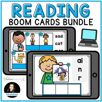 Preview of Reading Boom Cards BUNDLE with Audio Sound Digital Learning