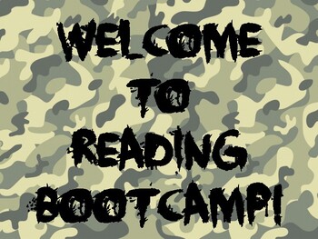 Preview of Reading Bootcamp Welcome Sign