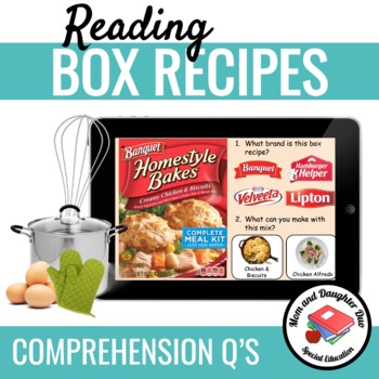 Preview of Reading Box Recipes Google Slides