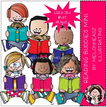 Preview of Reading Buddies clip art - Mini - Melonheadz Clipart