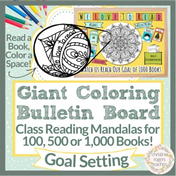 Preview of Read Across America Reading Bulletin Board A Goal Setting Giant Coloring Board