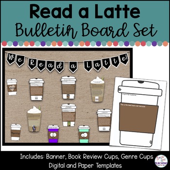 Preview of We Read A Latte Reading Bulletin Board - Favorite Book Activity