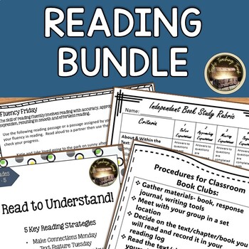 Preview of Reading Bundle: Comprehension Strategies, Book Club Format, Vocabulary Building