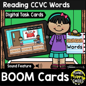 Preview of Reading CCVC Words BOOM Cards
