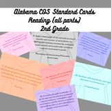 Reading BUNDLE COS Standard Cards- Alabama- 2nd Grade- Pastels