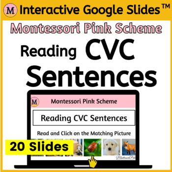 Preview of Reading CVC Sentences - Google Slides™ Digital Activity