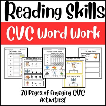 Preview of Reading Skills: CVC Word Bundle