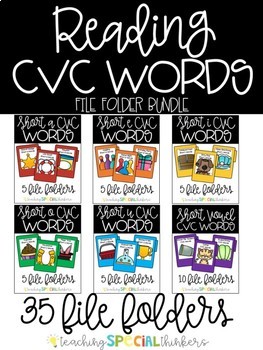 Preview of Reading CVC Words - File Folder Bundle