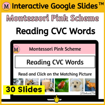 Preview of Reading CVC Words - Google Slides™ Digital Activity